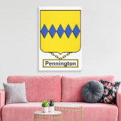 Pennington Family Crest Canvas Afdruk (Insitu (Woonkamer))