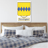 Pennington Family Crest Canvas Afdruk (Insitu (Slaapkamer))