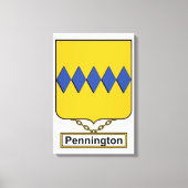 Pennington Family Crest Canvas Afdruk (Voorkant)