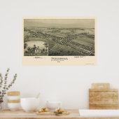 Pennsburgh, PA Panoramic Map - 1894 Poster (Keuken)