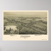 Pennsburgh, PA Panoramic Map - 1894 Poster (Voorkant)