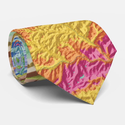 Pennsylania topografie stropdas (Opgerold)