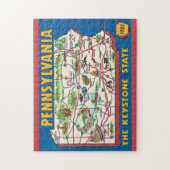 Pennsylvania 11x14 Map Jigsaw Puzzle Legpuzzel (Verticaal)