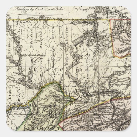 Pennsylvania 12 vierkante sticker (Voorkant)