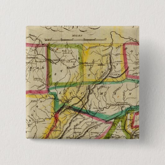 Pennsylvania 1818 Edition Vierkante Button 5,1 Cm (Voorkant)