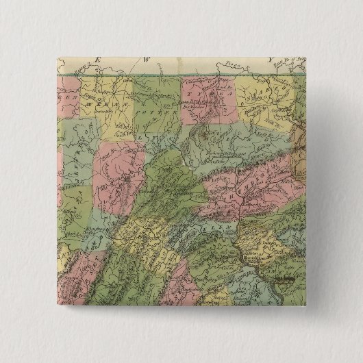 Pennsylvania 2 vierkante button 5,1 cm (Voorkant)
