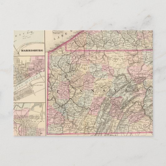 Pennsylvania 4 briefkaart (Voorkant)