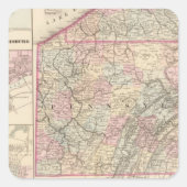 Pennsylvania 4 vierkante sticker (Voorkant)