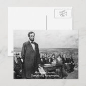 Pennsylvania Abraham Lincoln Gettysburg Briefkaart (Voorkant / Achterkant)