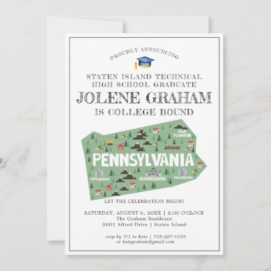 Pennsylvania | Afstudeerfeest voor universiteit (Voorkant)