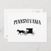 Pennsylvania Amish Carriage Briefkaart (Voorkant / Achterkant)