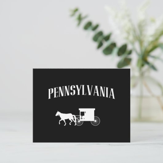 Pennsylvania Amish Carriage Briefkaart (Staand voorkant)
