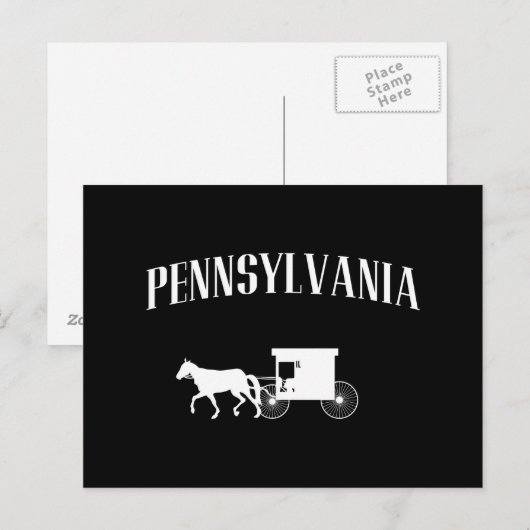 Pennsylvania Amish Carriage Briefkaart (Voorkant / Achterkant)