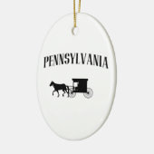 Pennsylvania Amish Carriage Keramisch Ornament (Links)