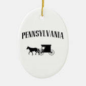Pennsylvania Amish Carriage Keramisch Ornament (Voorkant)
