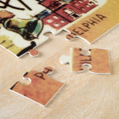 Pennsylvania Ansichtkaart Kaart Puzzel Legpuzzel (Zijkant)