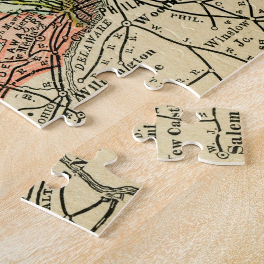 Pennsylvania Antiek Map Legpuzzel (Zijkant)