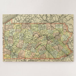 Pennsylvania Antiek Map Legpuzzel