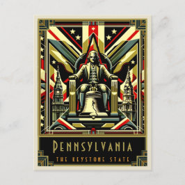 Pennsylvania | Art. Deco Briefkaart