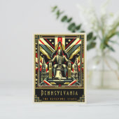 Pennsylvania | Art. Deco Briefkaart (Staand voorkant)