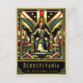 Pennsylvania | Art. Deco Briefkaart (Voorkant)