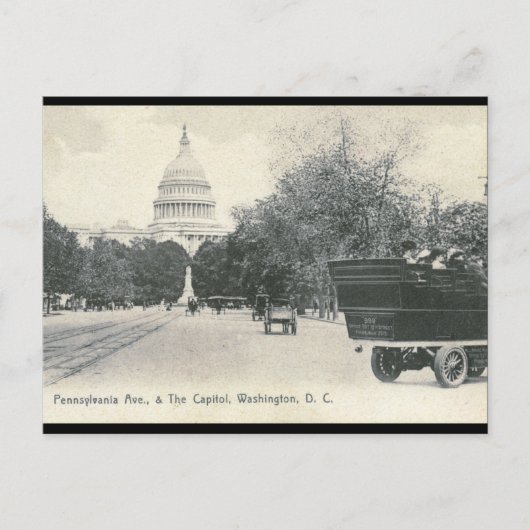 Pennsylvania Ave., Washington DC 1906  Briefkaart (Voorkant)