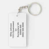 Pennsylvania Ave., Washington DC  Style Sleutelhanger (achterkant)