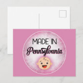 Pennsylvania Baby Funny Pink New Girl Briefkaart (Voorkant / Achterkant)