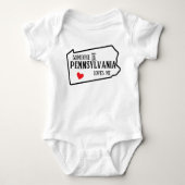 Pennsylvania Baby,Someone in Pennsylvania Loves Me Romper (Voorkant)