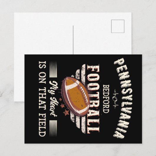 Pennsylvania Bedford American Football Briefkaart (Voorkant / Achterkant)