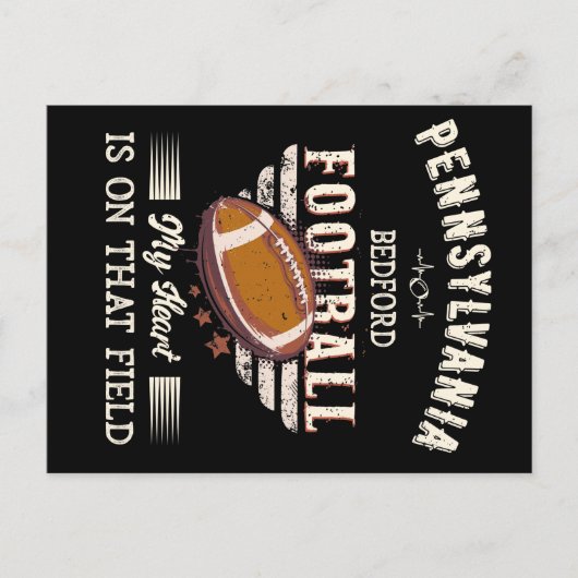 Pennsylvania Bedford American Football Briefkaart (Voorkant)