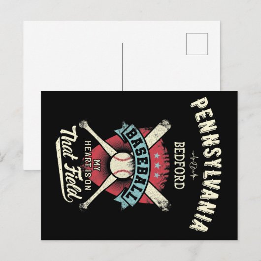 Pennsylvania Bedford Baseball Briefkaart (Voorkant / Achterkant)