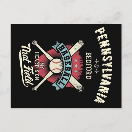 Pennsylvania Bedford Baseball Briefkaart (Voorkant)