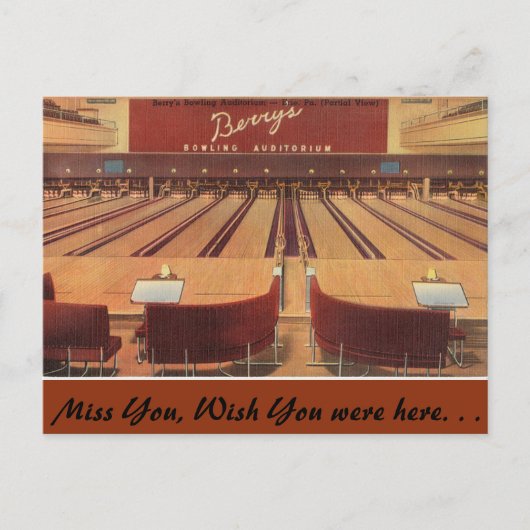 Pennsylvania, Berry's Bowling, Erie Briefkaart (Voorkant)