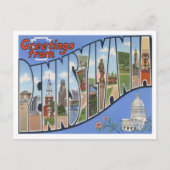 Pennsylvania  Big Letters Briefkaart (Voorkant)