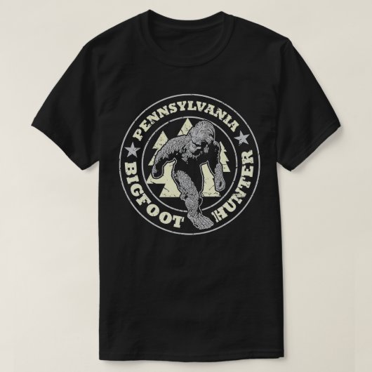 Pennsylvania Bigfoot Hunter Believe State Pride T-shirt (Design voorkant)