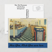 Pennsylvania, Blue Bird Restaurant, Chambersburg Briefkaart (Voorkant / Achterkant)