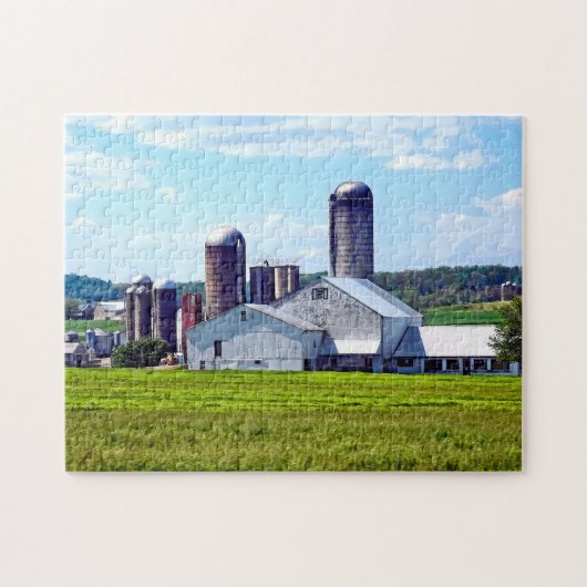 Pennsylvania Boerderij met Silos Legpuzzel (Horizontaal)