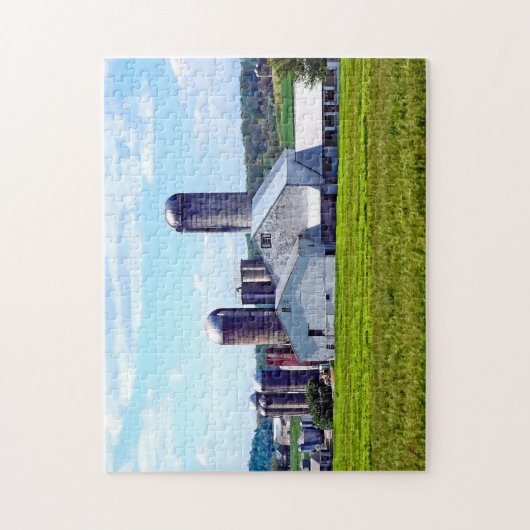 Pennsylvania Boerderij met Silos Legpuzzel (Verticaal)