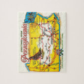 Pennsylvania Briefkaart Kaart Legpuzzel (Verticaal)