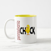 Pennsylvania Chick 1 Tweekleurige Koffiemok (Links)