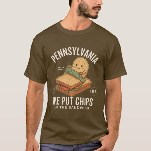 Pennsylvania chips t-shirt (Voorkant)