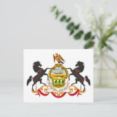 Pennsylvania Coat of Arms Briefkaart (Staand voorkant)