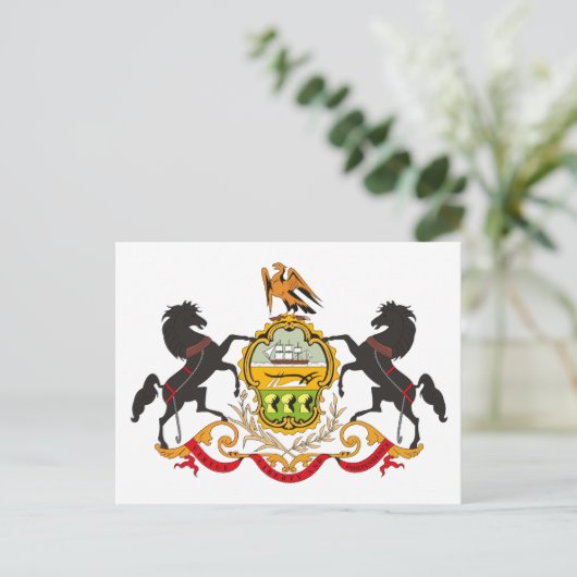 Pennsylvania Coat of Arms Briefkaart (Staand voorkant)