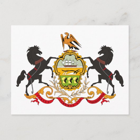 Pennsylvania Coat of Arms Briefkaart (Voorkant)