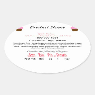 PENNSYLVANIA Cottage Food Law Beperkte voedselprod Ovale Sticker