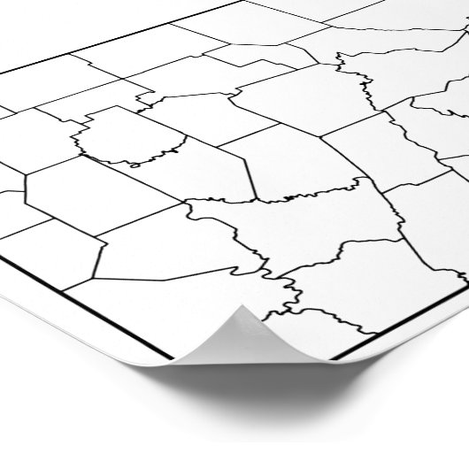 Pennsylvania County's Blank overzicht (Hoek)