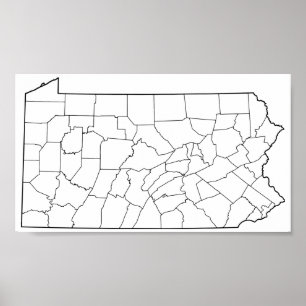 Pennsylvania County's Blank overzicht