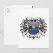 Pennsylvania Crest Briefkaart (Voorkant / Achterkant)