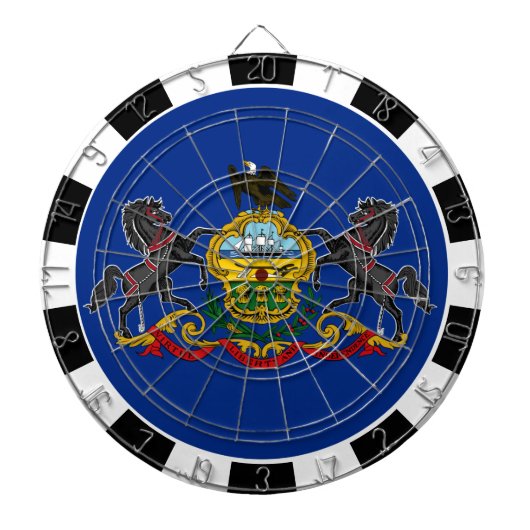 Pennsylvania Dartboard & Pennsylvania Flag/board Dartbord (Voorkant)